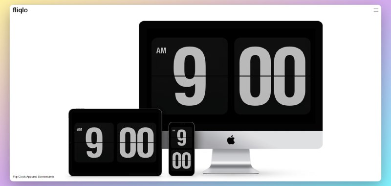 #时钟 #屏保Fliqlo简洁漂亮的「时钟屏保」，在你的屏幕上显示翻页时钟