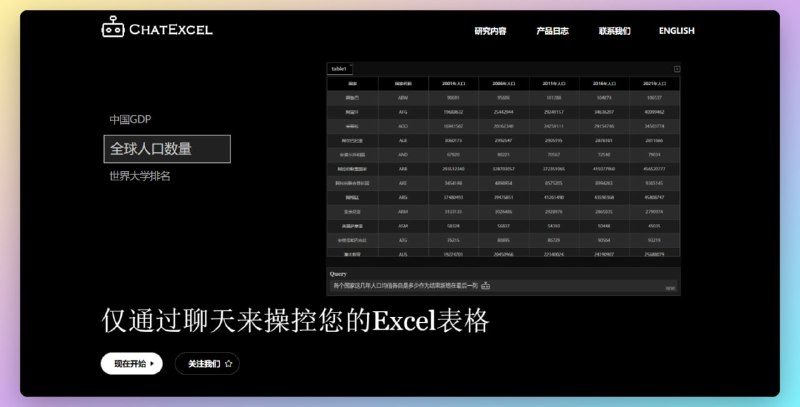 #ExcelChatexcel由北京大学深圳研究生院/信息工程学院3位硕博生独立开发的项目，通过自然语言来编辑excel，仅通过聊天来操控您的Excel表格